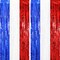 2 Pack Red White and Blue Tinsel Foil Fringe Curtains, 4th of July Decorations, Metallic Tinsel Party Streamers Backdrop for Patriotic, Memorial Day, Independence Day Party Decorations